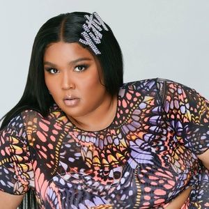 Yitty Mesh Me Smoothing Midi Butterfly Print Top
